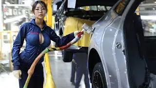 Toyota Prius Assembly line Producing Japanese Super Luxury Crown & Prius - Amazing modern factory