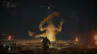 Elden Ring - Magma Wyrm boss fight as a level 26 mage (solo).