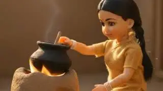 Miniature Doll Makes Crispy Pakoras & Milk Tea ASMR | Indian Village Tiny Kitchen Story :