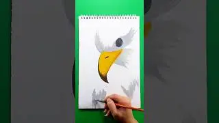 How to paint the face of an American eagle with acrylic paint? | art painting | #art #acrylic #paint
