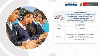 Asistencia técnica: Orientaciones sobre las funciones de los secretarios técnicos de las CPPADD