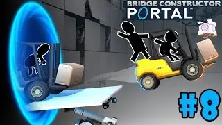 Bridge Constructor Portal - Walkthrough - Part 8 - Vertical Drop (PC HD) [1080p60FPS]