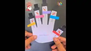 Snowman handprint  easy Christmas card #shorts #craft #diy #shortsfeed