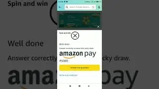 Amazon Daily spin and win | Spin and win Rs 5000 on Amazon pay lucky draw