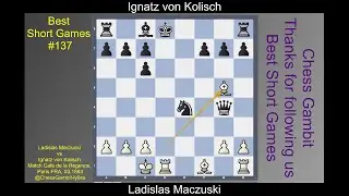 Ladislas Maczuski vs Ignatz von Kolisch  #Best Short Games #137