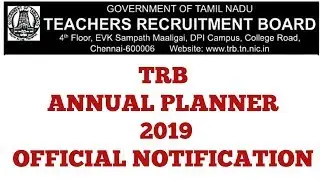 TRB OFFICIAL NOTIFICATION 2019 - ANNUAL PLANNER