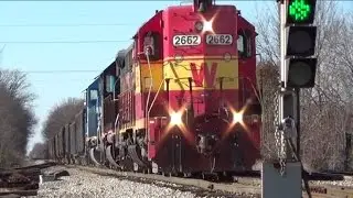W&LE 2662 with is king of train horns Leslie RS5T at Spencer Ohio