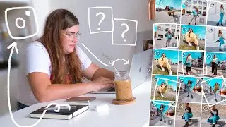 Batch create Instagram content with me | Work Day in my Life