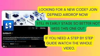 DEPINED AIRDROP | LIMITED REFERRAL | JOIN NOW FOR ACCESS CODE (UPDATED CODE)