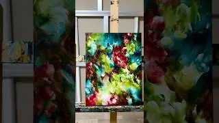 No.1040 Floral Dawn #abstractflowers #flowers #fingerpainting #acrylicpainting #colourful
