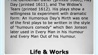 George Chapman Dramatist   Life & Works