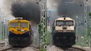 SMOKING EMD | Furious KZJ WDG4D vs UBL Original CAB WDG4 | INDIAN RAILWAYS