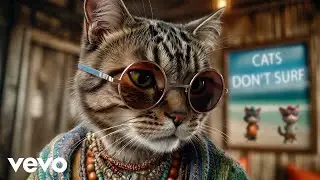 Peacock & The Surfarians - Cats Don't Surf (They Sure Want To.) (Lyric Video)