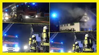 🔥🚒 DACHSTUHL AUSGEBRANNT 🚒🔥[Feuerwehr bei Löscharbeiten in Neuried-Ichenheim] - [E]