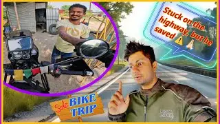 Mumbai to Ayodhya Solo Ride Gone Wrong! | Bike Puncture on Highway | Somehow Reached Bhopal