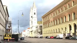 Walking in Munich - Luisenstra&szlig;e to Universit&auml;t - 4K HDR