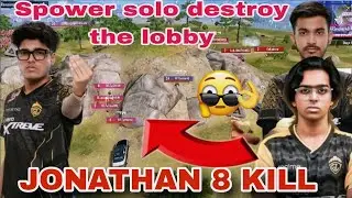 OMG GodlSpower solo 8 kill 😱 GxdLJonathan and Godmino Duo 😤 Destroy the lobby 💀 Godlmanya best IGL 🤔