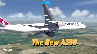 The New A350- Qatar airways -Aeroflyglobal-  landing at kmsf #aeroflyfsglobal #A350 #qatarairways