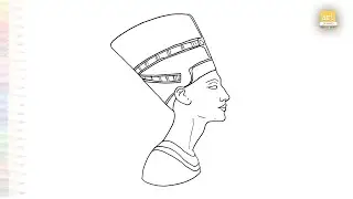 Queen Nefertiti Bust drawings | Art tutorial | How to draw Egypt sketches easily | #artjanag