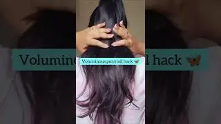 Ponytail HACK for VOLUME😍 #hair #hairstyle #shorts #youtubeshorts #hack #trending #fyp #hairtutorial