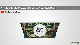 Full Color 6 Ft. Stretch Table Throw - Custom Dye-Sub Print