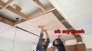 How to led panel merge into wooden ceiling ! pt.5  led panel ceiling making process