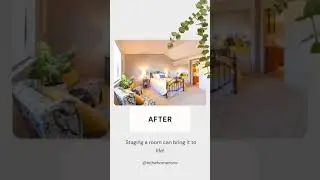 Bedroom before and after staging