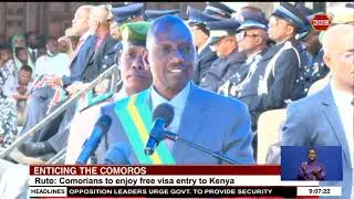 President Ruto : Kenya to abolish visa requirement for Comoros citizens