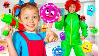 Pew Pew Microbes Adventure with Maya and Mary: Fun Science Story for Kids