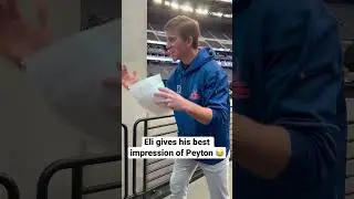 Eli Manning gives his best impression of Peyton 😂 #probowl #shorts