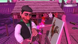 Rooster making fun of the Portrait//Sponsored by Gamavision Csupo effects