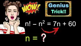 🔴 A Nice Factorial Equation | Math Olympiad Questions