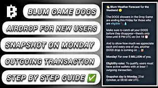 Blum Game DOGS AirDrop | 5M Users OutGoing Transaction New Update Guide