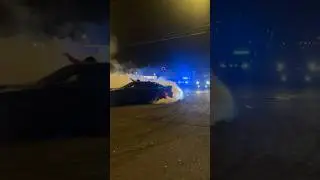 HELLCAT REDEYE DOING DONUTS IN FRONT OF POLICE#hellcat #dodge #mopar #srt #392 #viral #shorts #cars