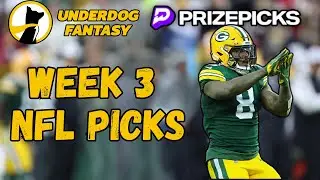 NFL UNDERDOG AND PRIZEPICKS | PLAYER PROPS | WEEK 3