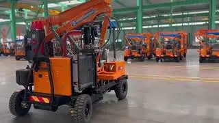 Highway Pile Driver Wheeled Guardrail Fence Post Driver