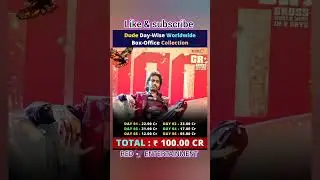 dude day-wise world wide box office collection | #shorts #ytshorts #trending #newviralshorts