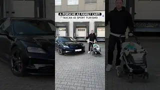 Launch control with a baby😬😂 #porsche #taycan #family #baby #cars #carreview