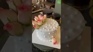 beautiful fresh cream cake pink rose flower decoration tutorial | #shorts #cake #masterchefimran