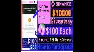 Binance $10000 Sei Quiz Answers  | How to participate | Lounchpool Sei @BINANCENEWUPDATE