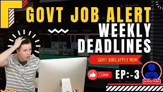 Govt Job Alert | Weekly Deadlines EP:-3  (2 Sept -13 Sept 2025):BEL, UCSL, BCC Bank & More Jobs 🚨