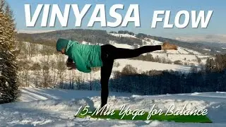 15-Min Vinyasa Yoga Flow | Balance & Stability