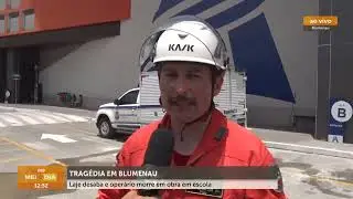 Lage desaba e operário morre em obra de escola em Blumenau | Segurança | SCC Meio-Dia