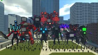 NEW UPGRADED TITAN DRILLMAN  VS  TRI TITAN UP GRATED AND SKIDIDI TOILET BOSS In Garry's Mod!