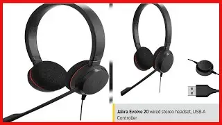 Jabra Evolve 20 UC Wired Headset, Stereo Professional Telephone Headphones for Greater Productivity