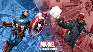 Marvel Champions - Capitán América vs Cráneo Rojo | Experto Híbrido