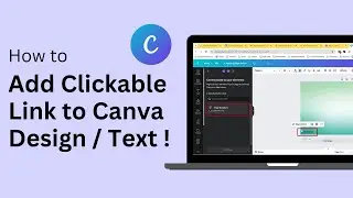 How To Add A Clickable Link/Button In Canva (Step By Step) !