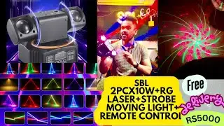 SBL 2PCX10W R+G Laser+STROBE RS5000 360* led Laser Light price | TESTING DJ Light price dj setup