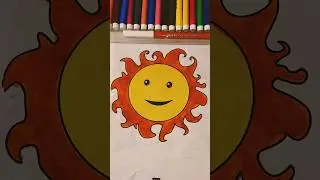 Cute Sun🌞Drawing l #Drawing#Easy#Kids#youtubeshorts#shorts#art #youtube#trending#viral #shortsvideo