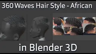 360 Waves Hair Style - African in Blender